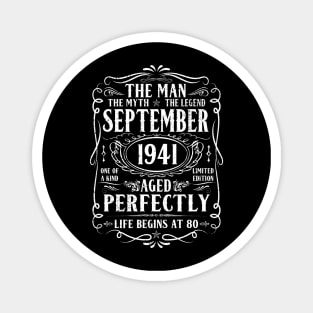 September 1941 Man Myth Legend Shirt 80th Birthday 80 Years Old Magnet